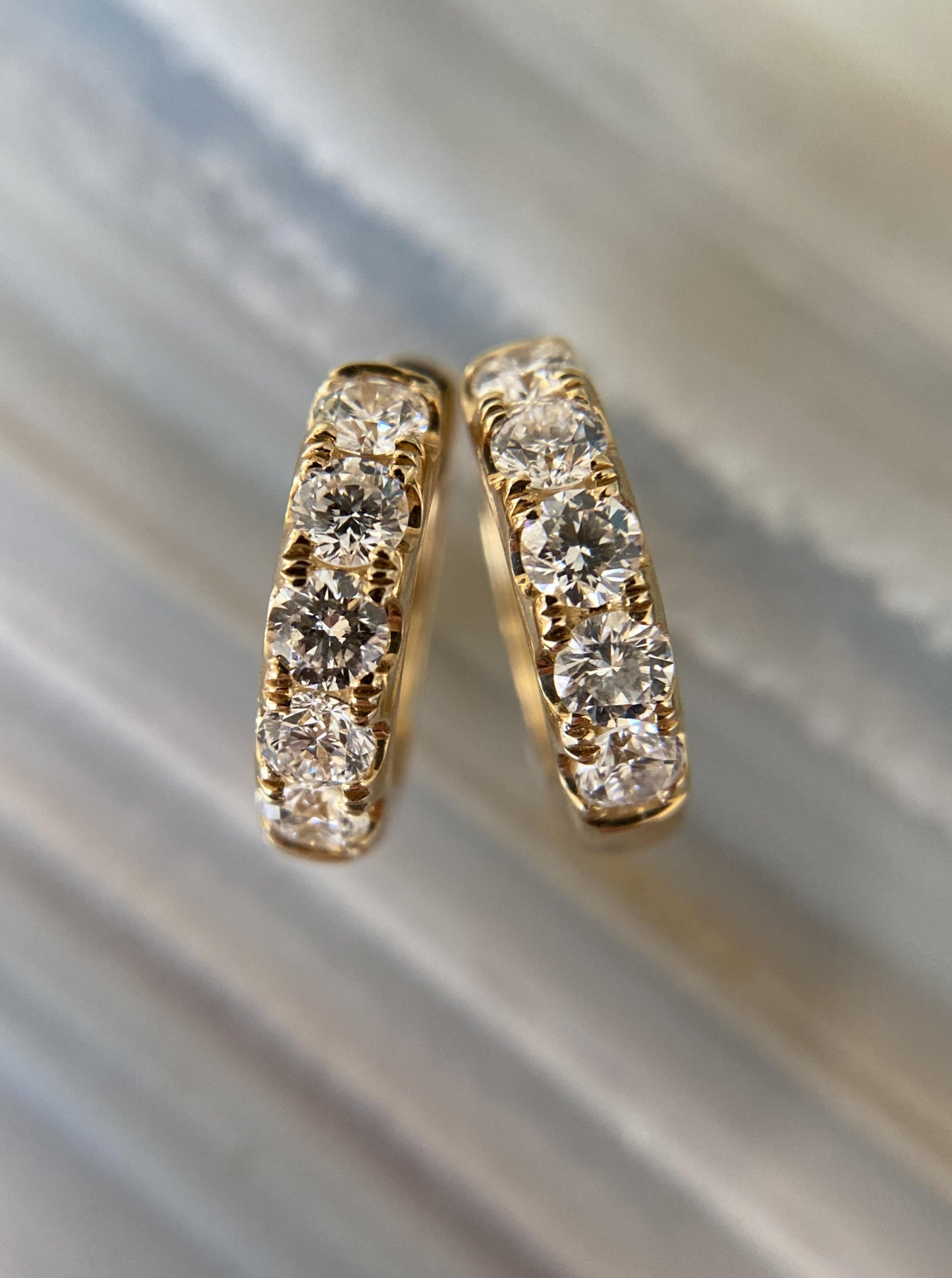 Chunky Diamond Huggies