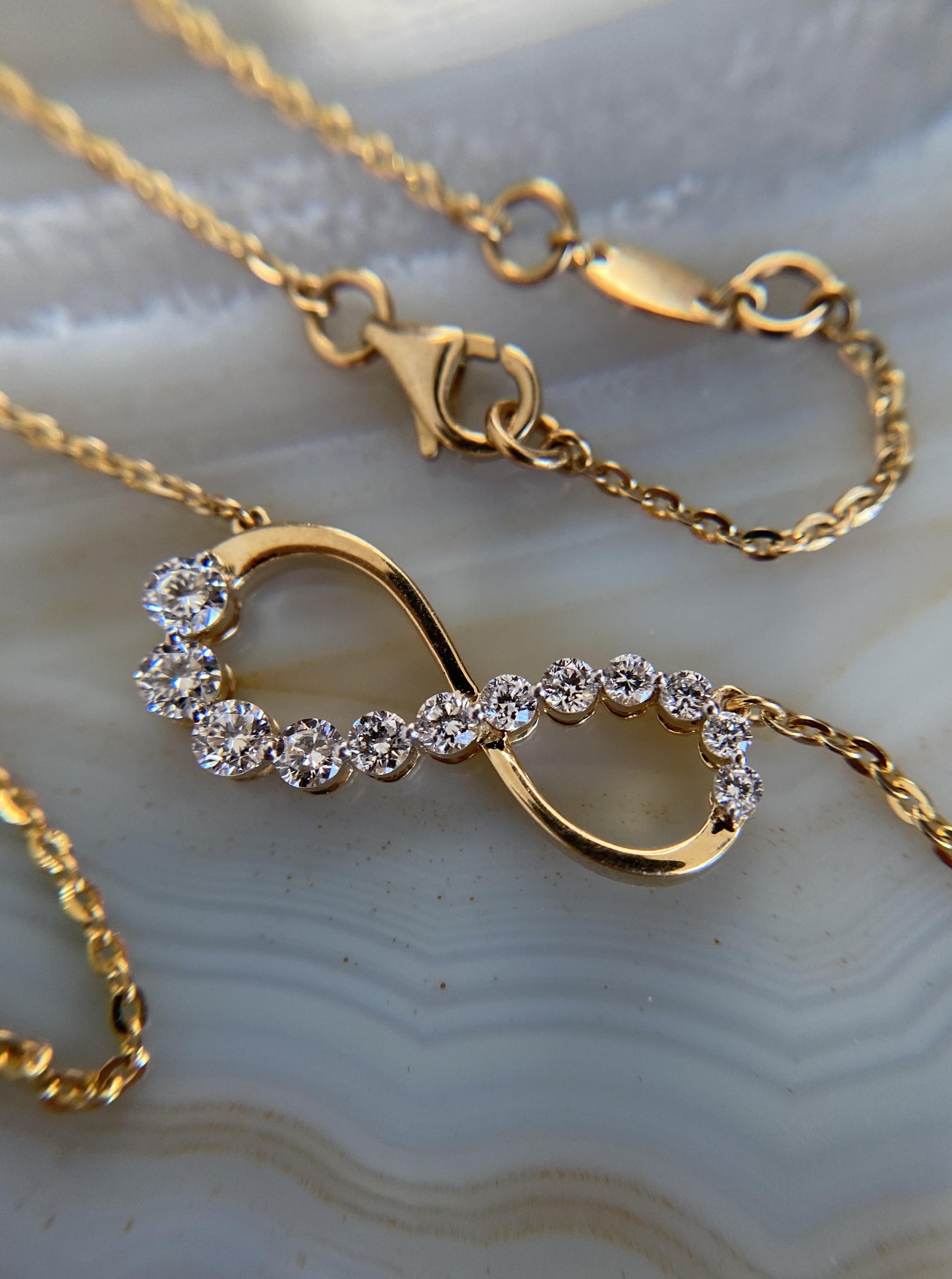 Diamond Infinity Charm Necklace