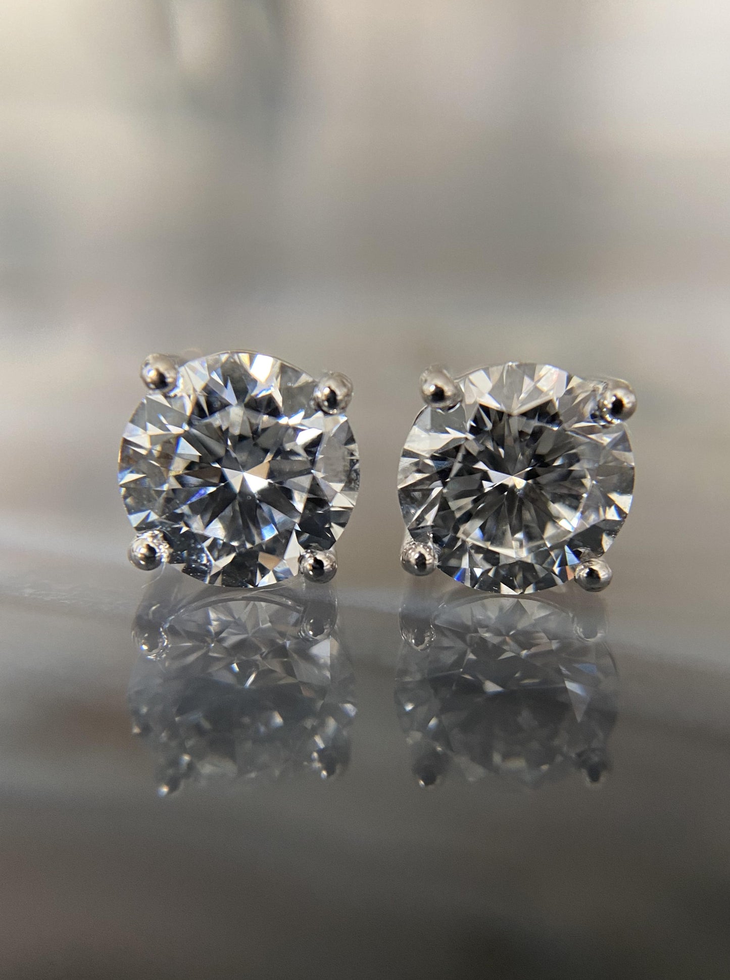 14K Lab Diamond Studs (2ct)