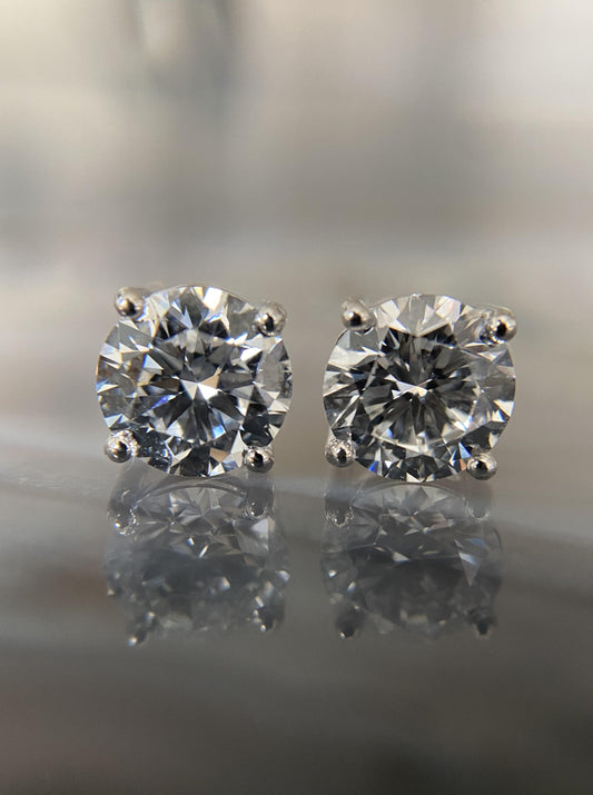 14K Lab Diamond Studs (2ct)