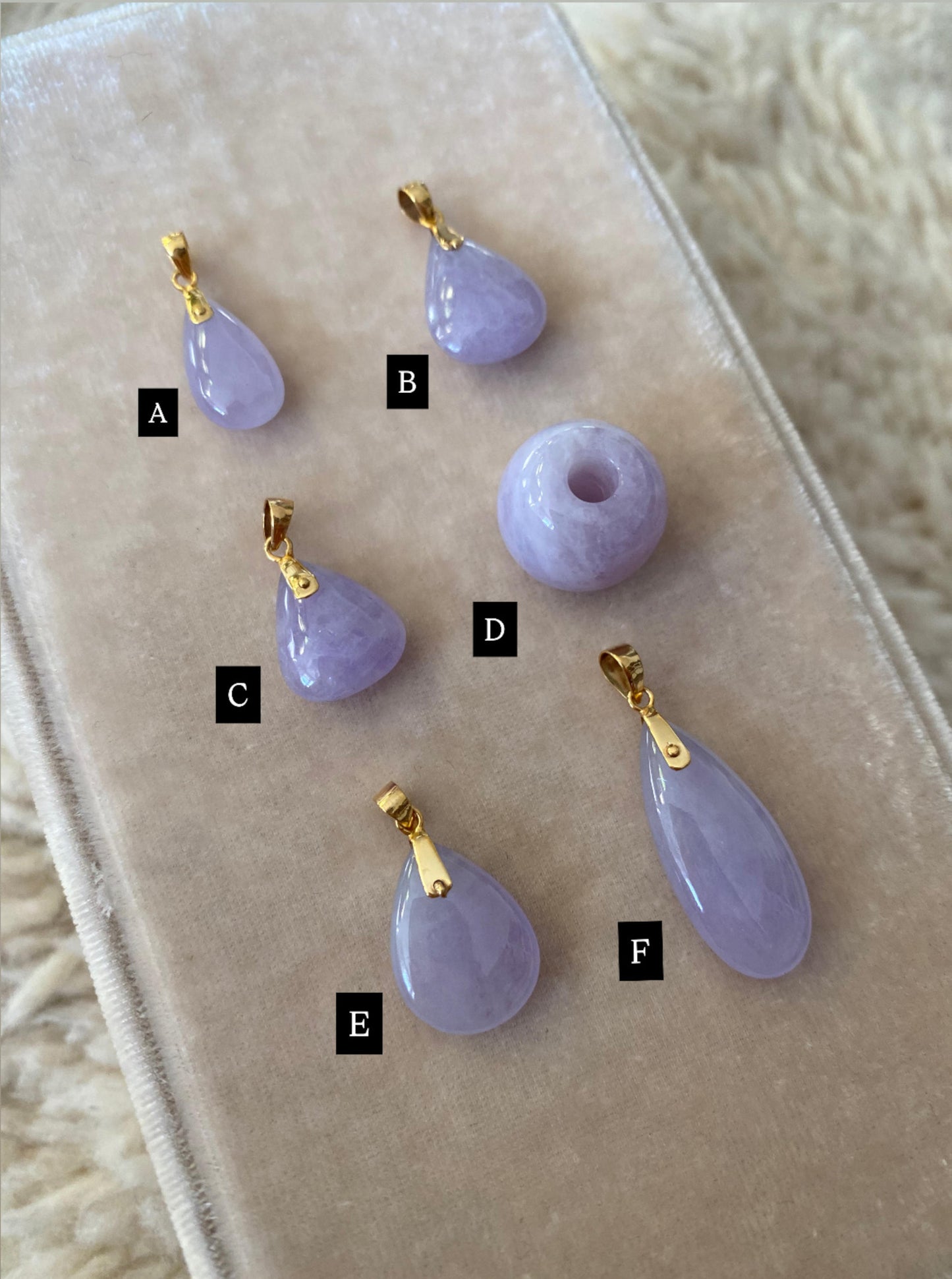 Lavender Jade Charm