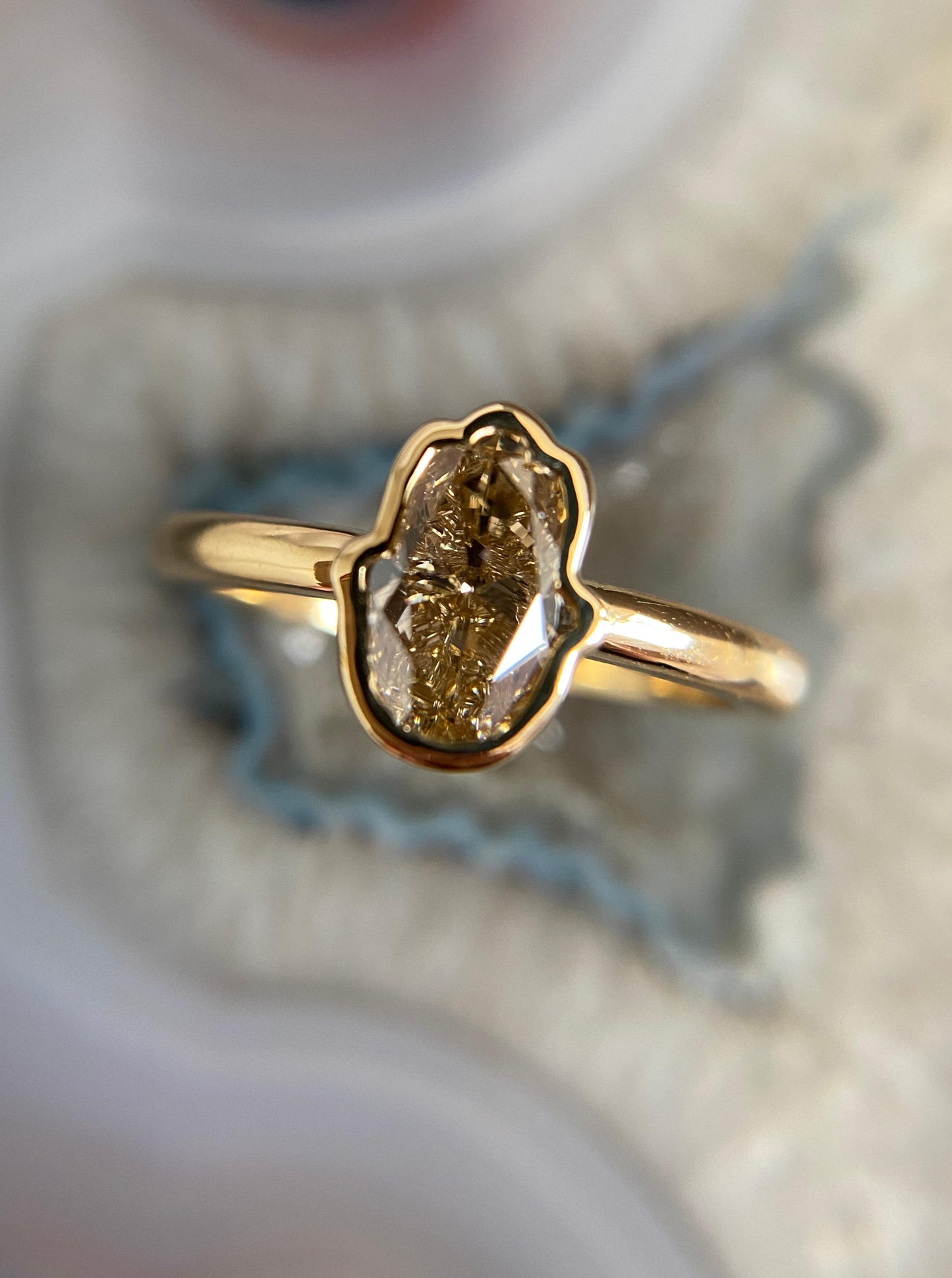 HAMSA Brown Champagne Diamond Ring