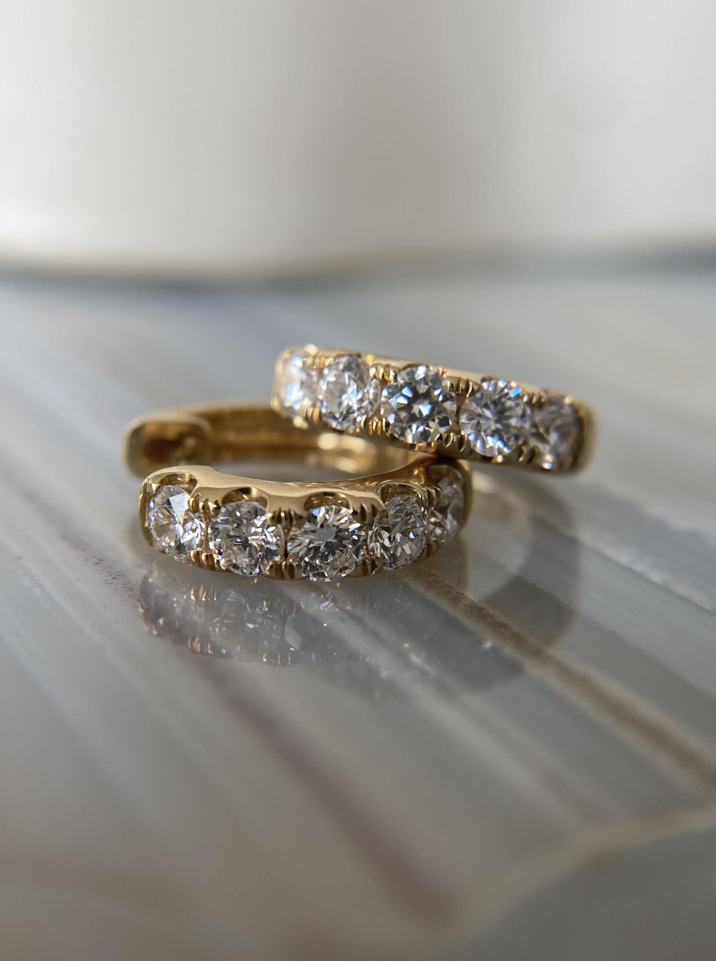 Chunky Diamond Huggies