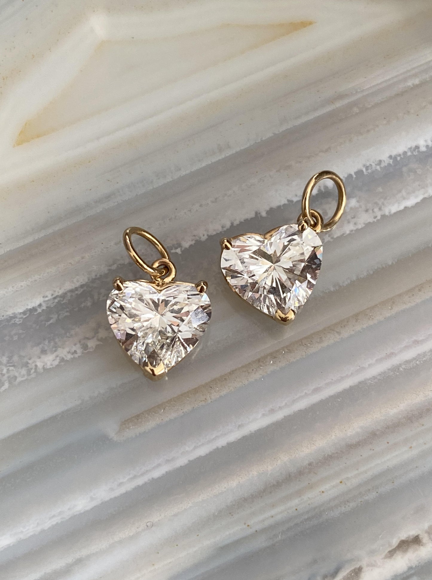 Side Heart Lab Diamond Charms for Nikkie