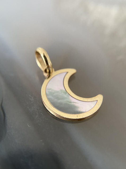 Small MOP Cresent Charm