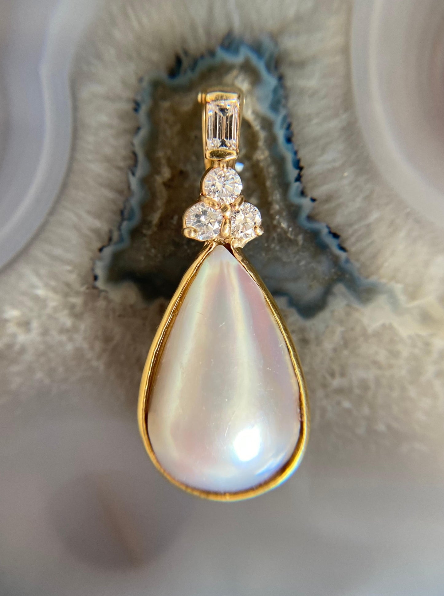 14K Large Mabe Pearl Pendant