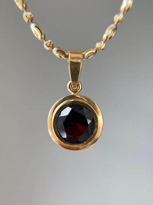 Garnet Bezel Pendant