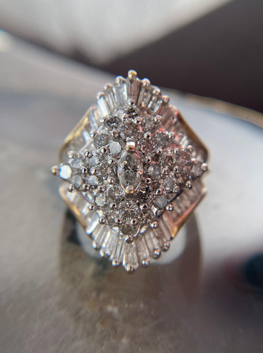 Vintage Statement Diamond Ring