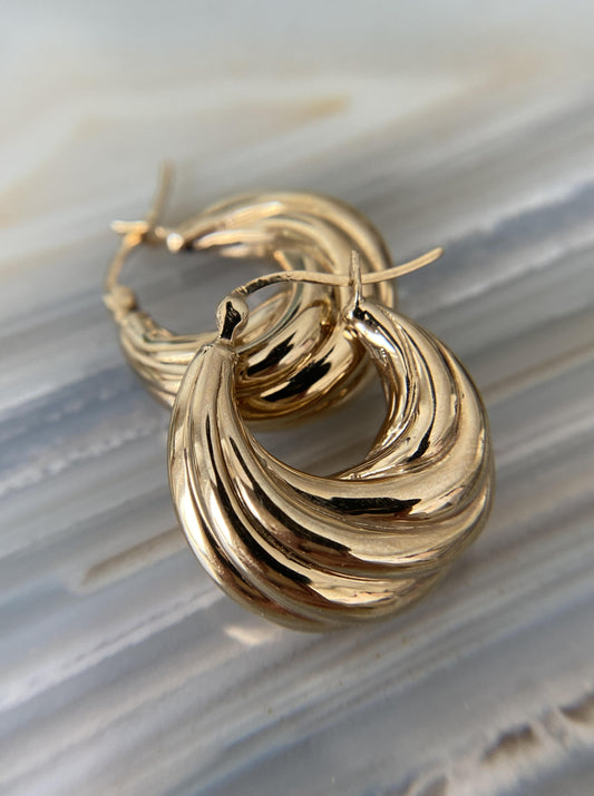 Puffy Muti Rope Pattern Hoops