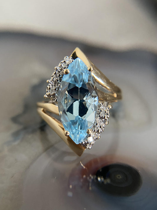 Vintage Topaz Marquise Ring