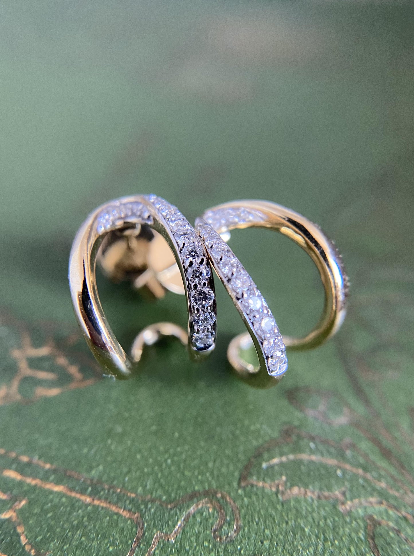 Diamond Serif Loop Studs