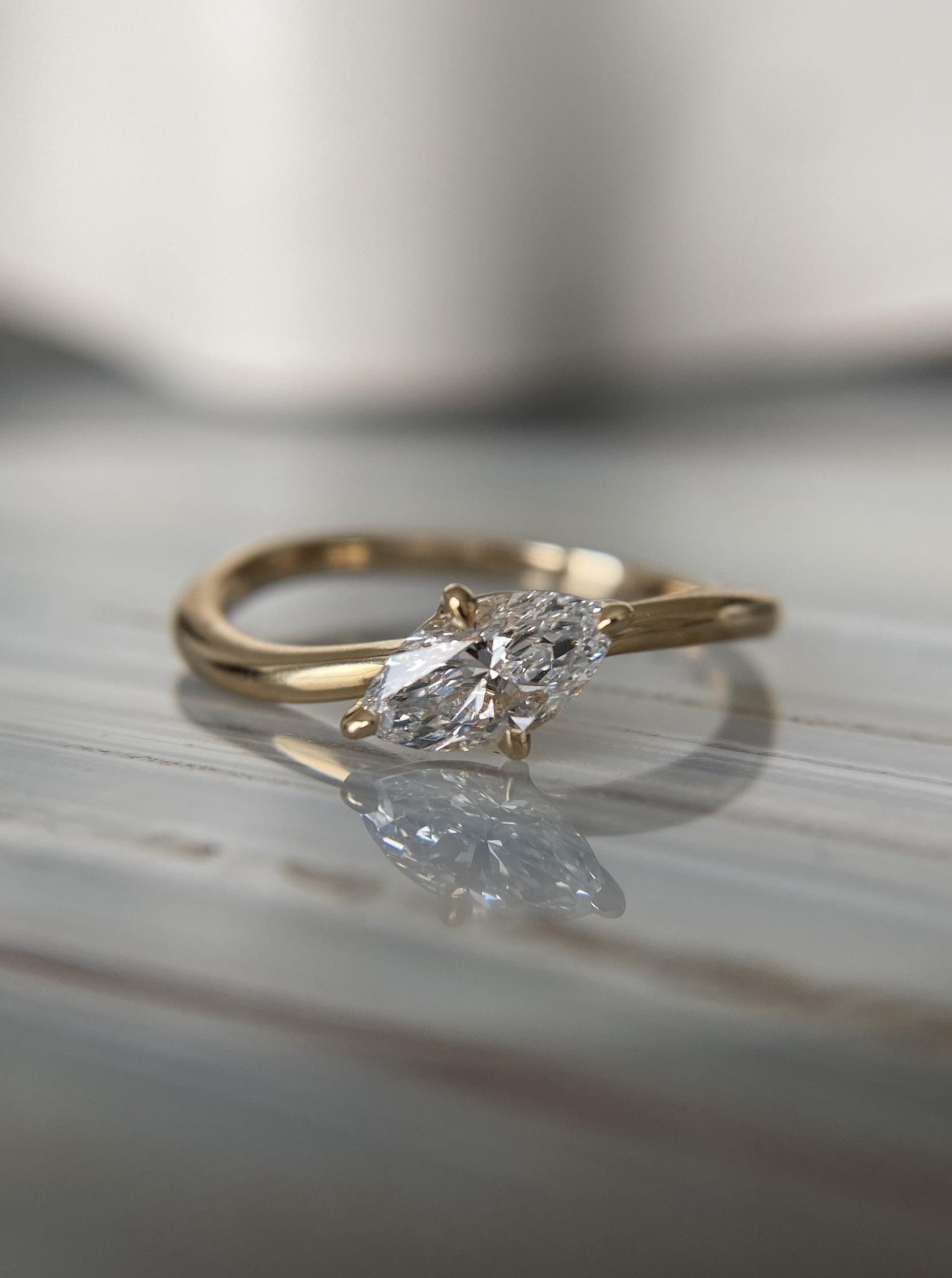 Marquise Lab Diamond Ring