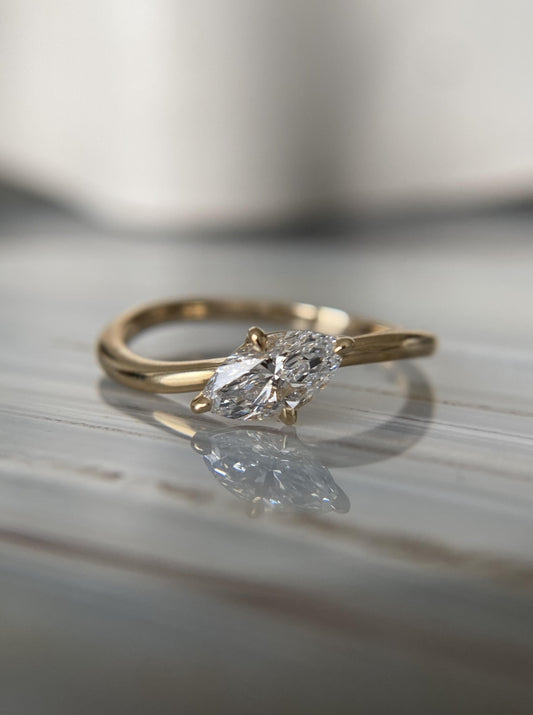 Marquise Lab Diamond Ring