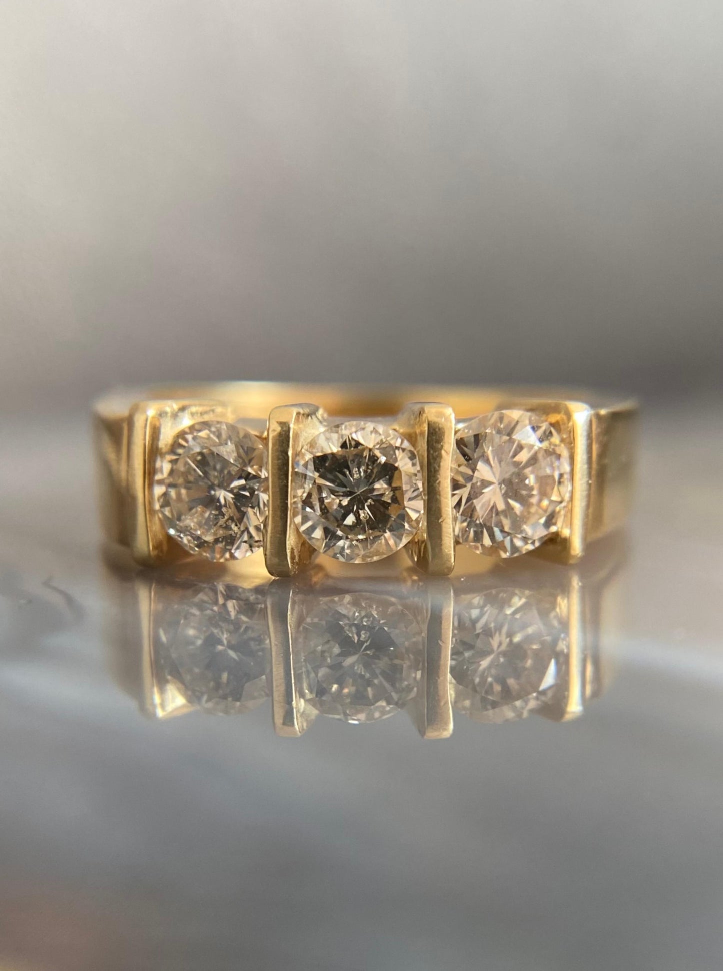 Vintage Three Stone Diamond Ring