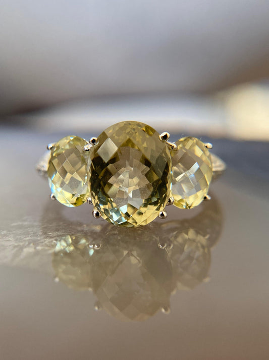 Estate Lemon Quartz Ring