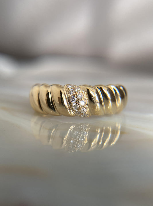 Croissant Diamond Band