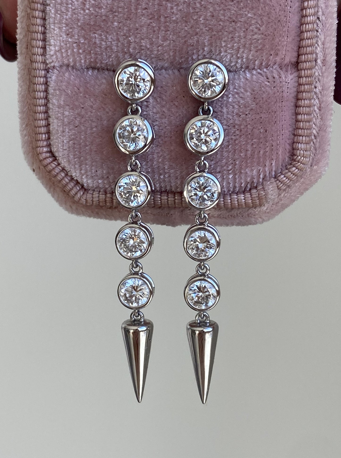 Drop Bezel Lab Diamond Earrings