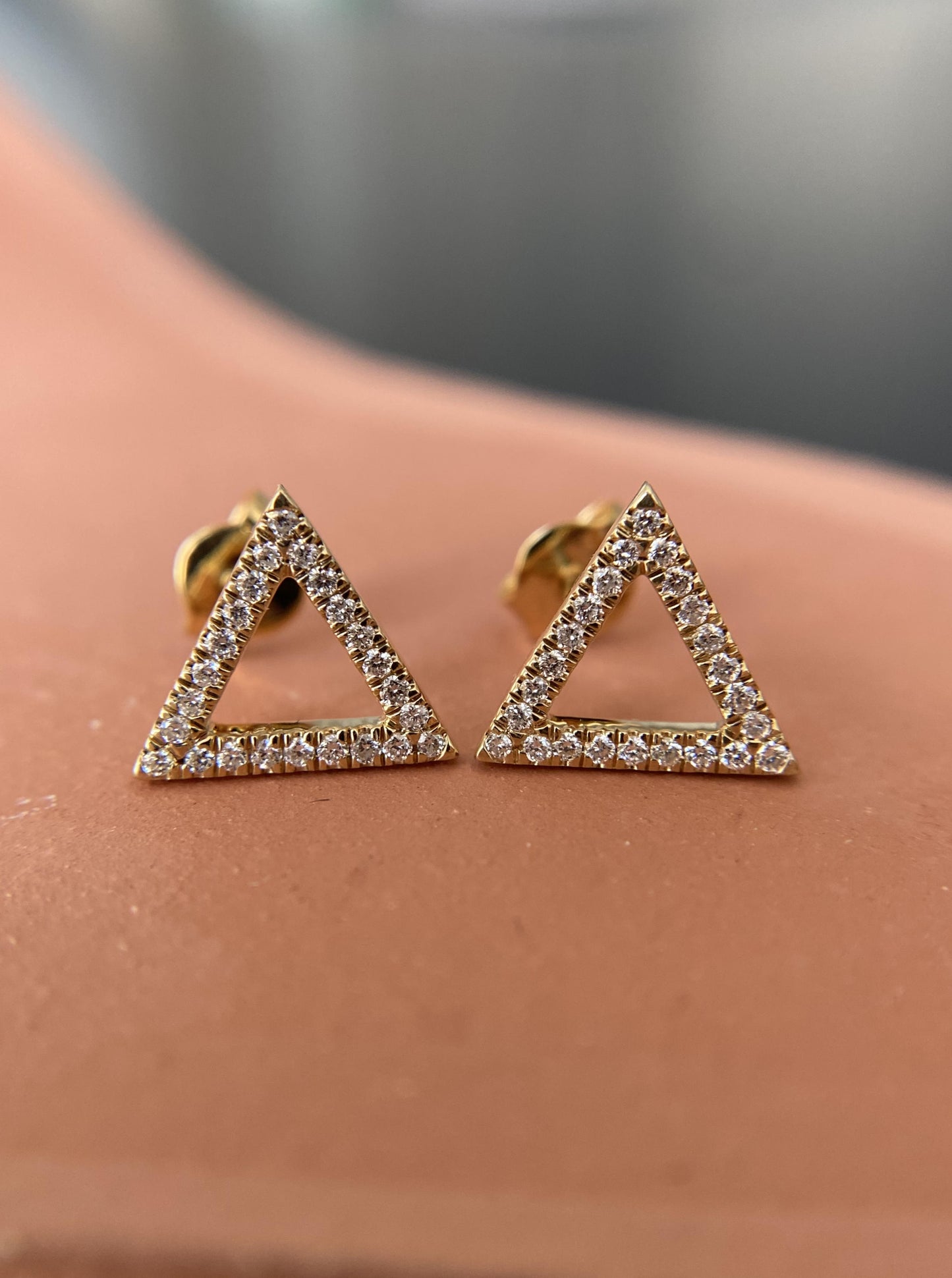 Triangle Diamond Studs