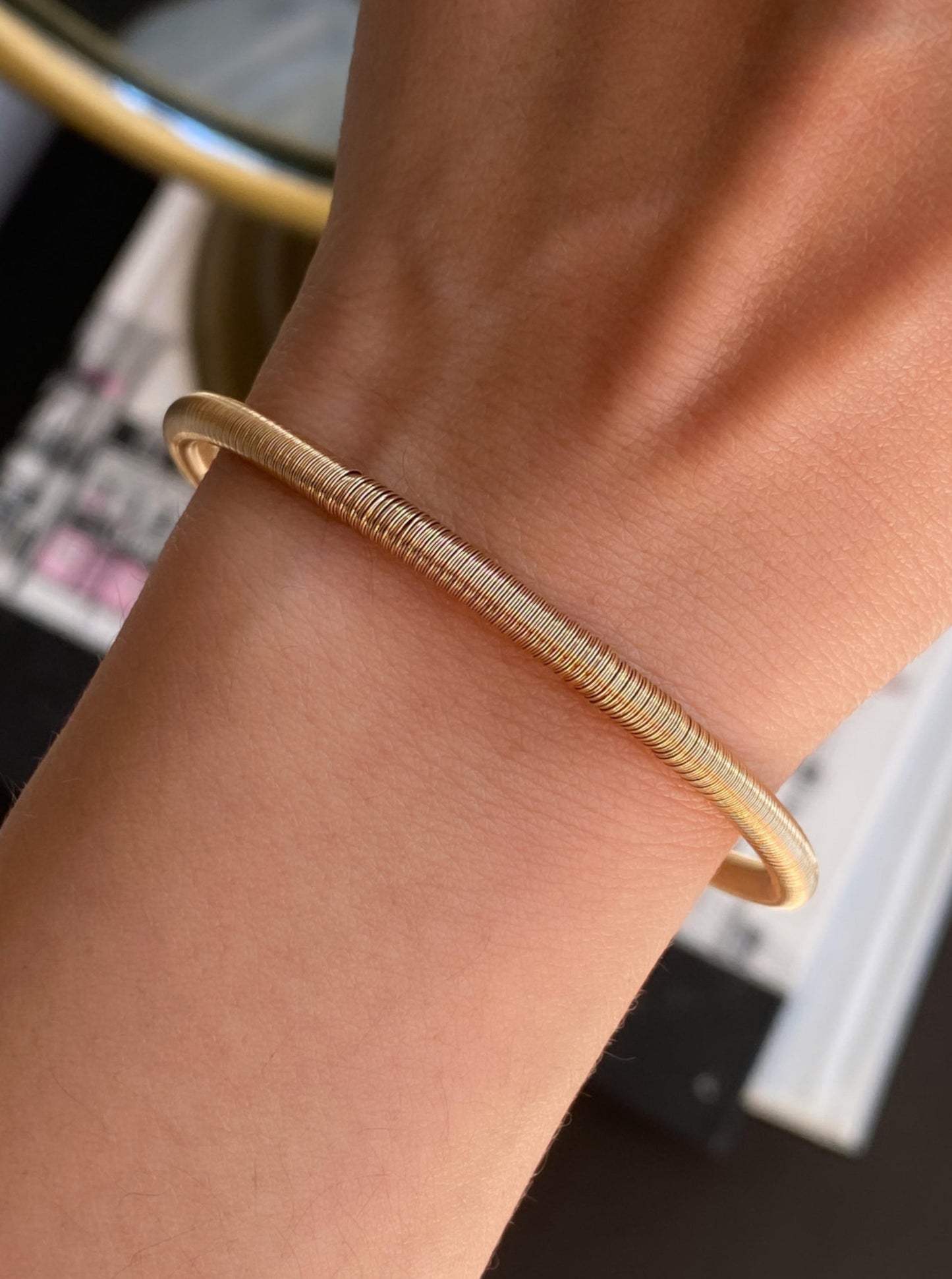 Wire Gold Snake Bracelet