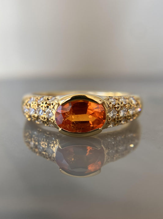 Spessartine Diamond Ring