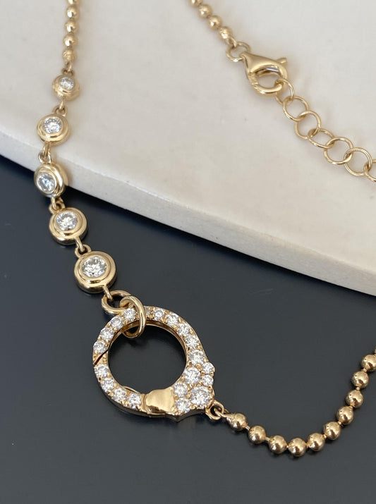 14K Muti Function Diamond Necklace.