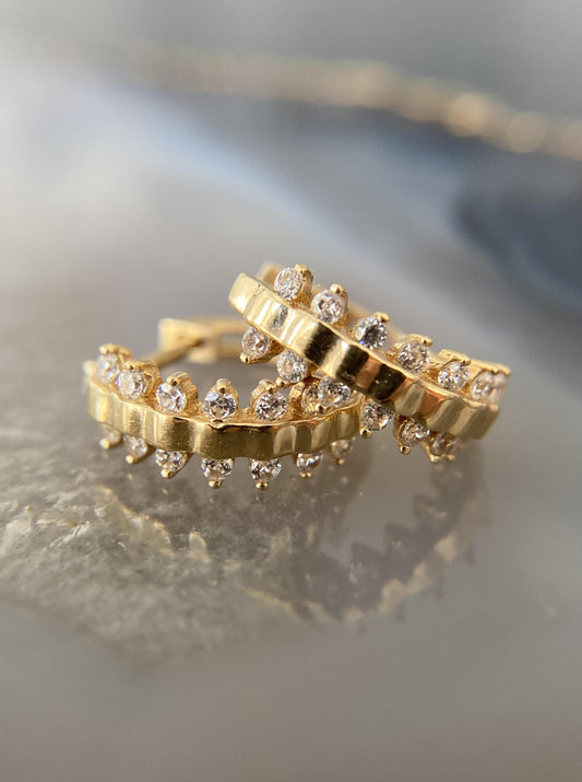 CZ Spike Small Hoops