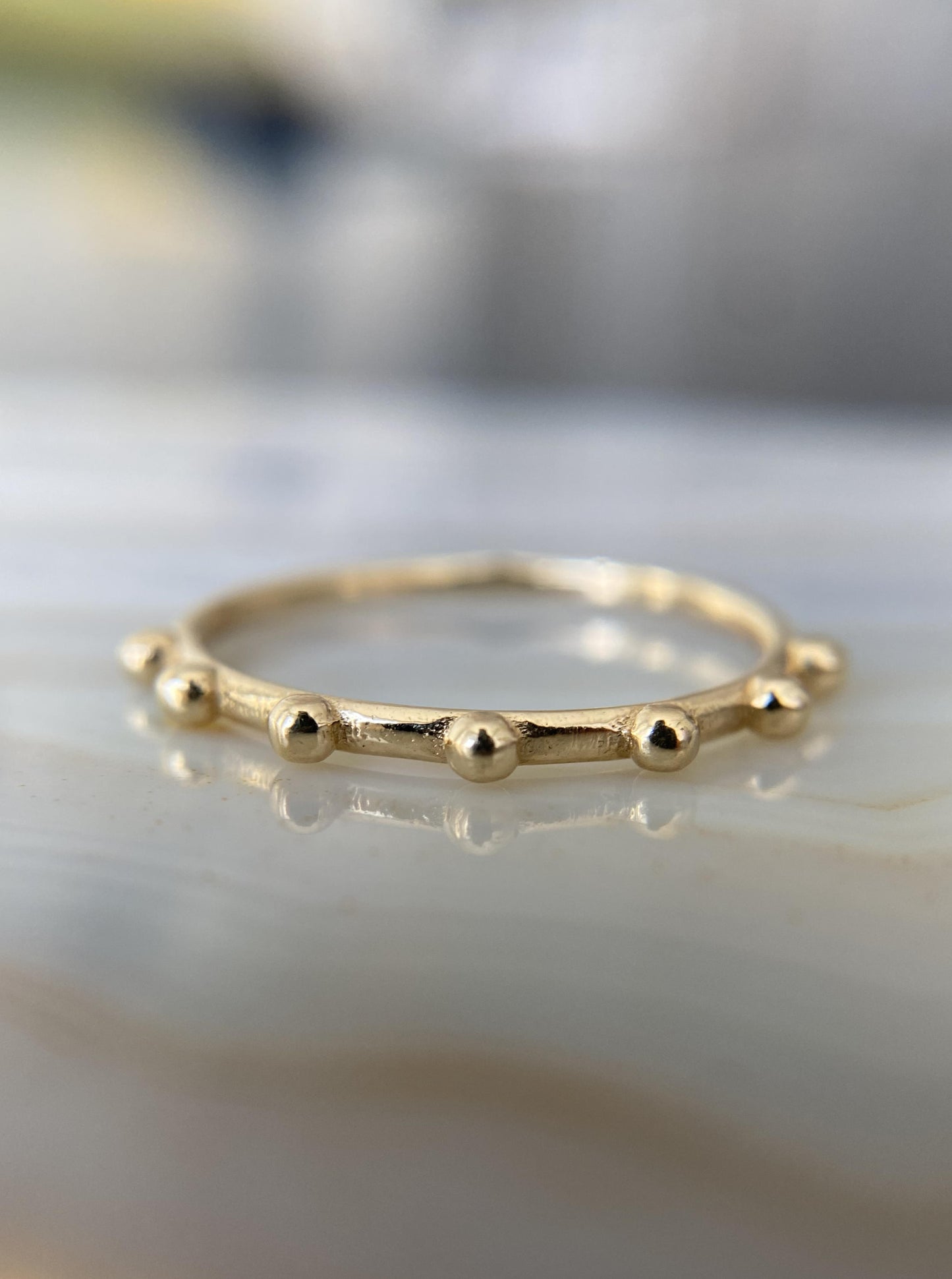 14K Beaded Band