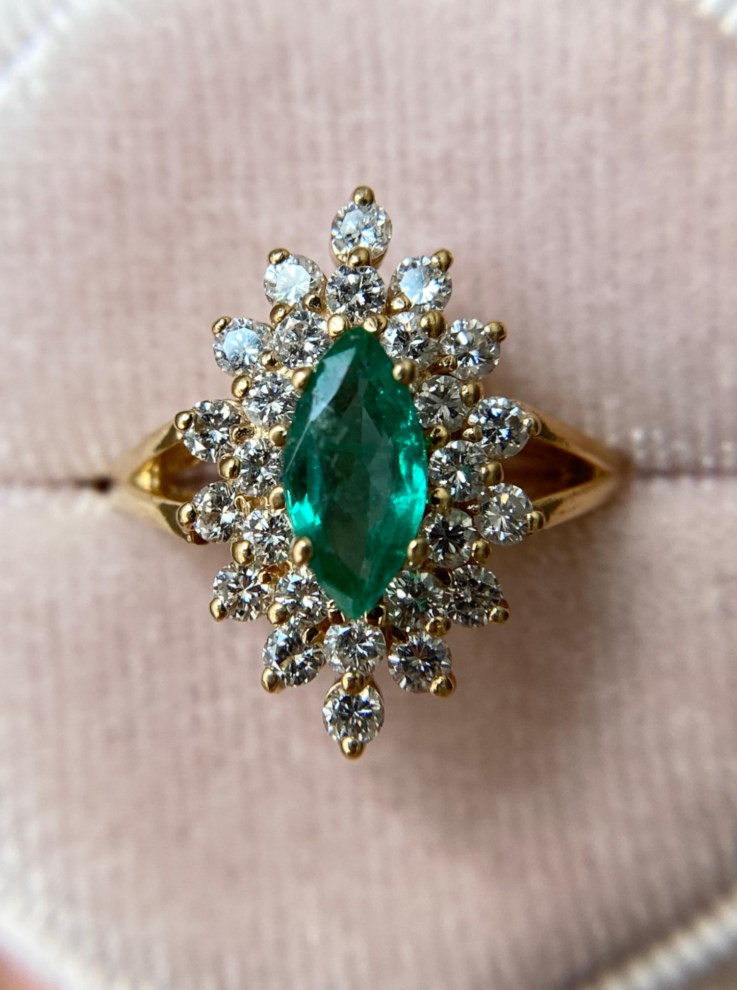 Vintage Emerald Cocktail Ring