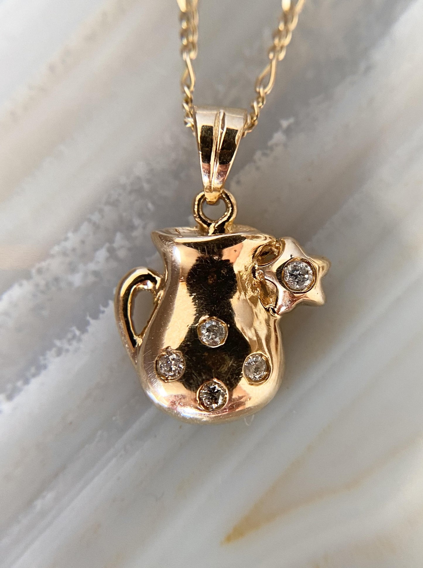 Celestial Water Pitcher Charm Necklace