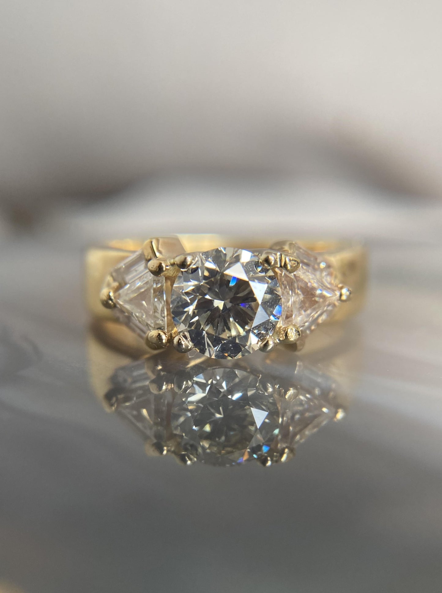 Brilliant and Trillion Cut Diamond Band.