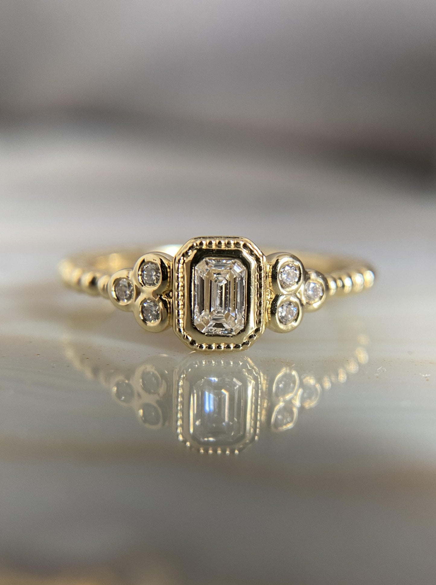 Celestial Diamond Bezel Ring