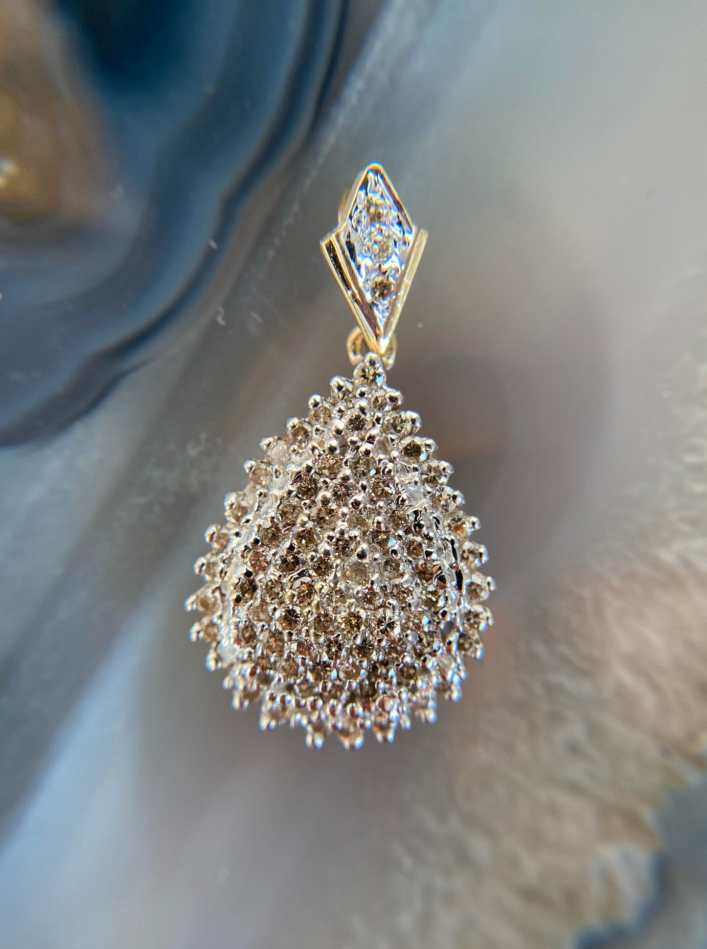 Vintage Cluster Diamond Pendant