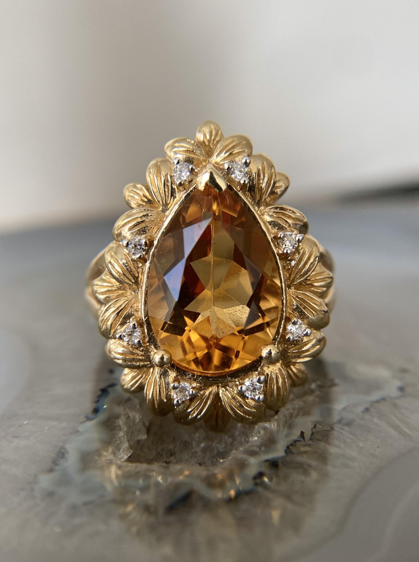 Cocktail Citrine Ring