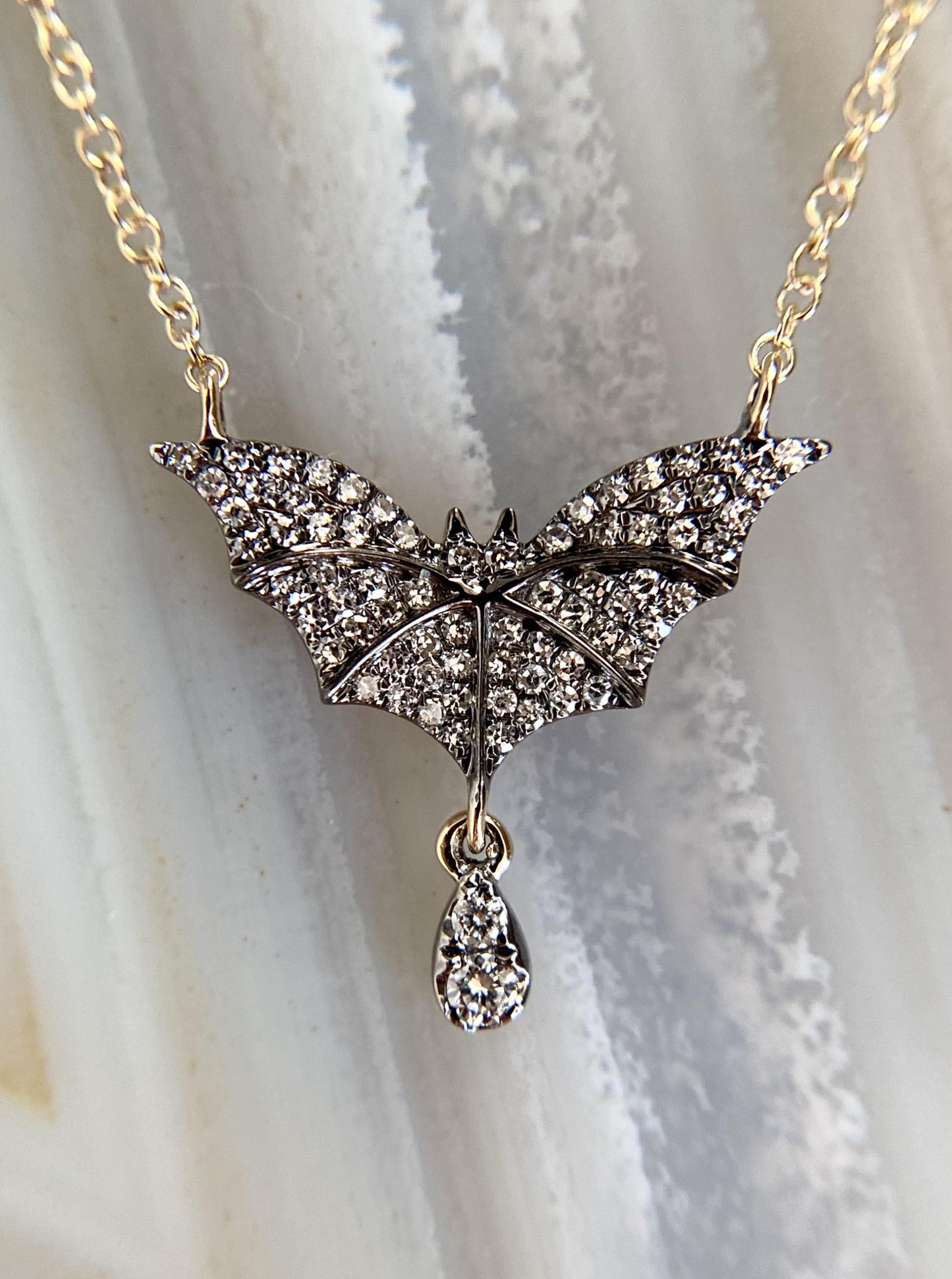 Diamond Bat Necklace