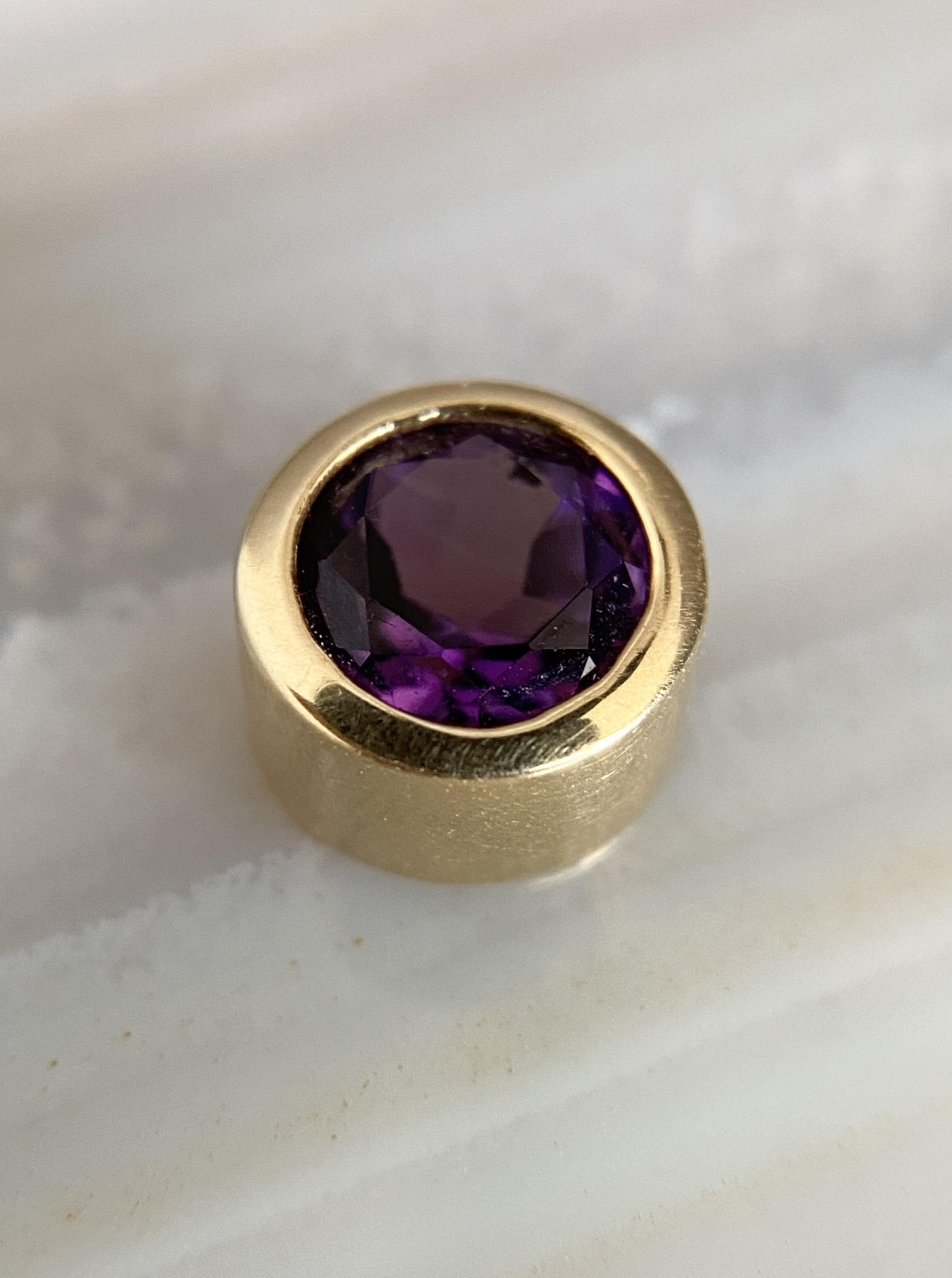 Vintage Bezel Amethyst Charm