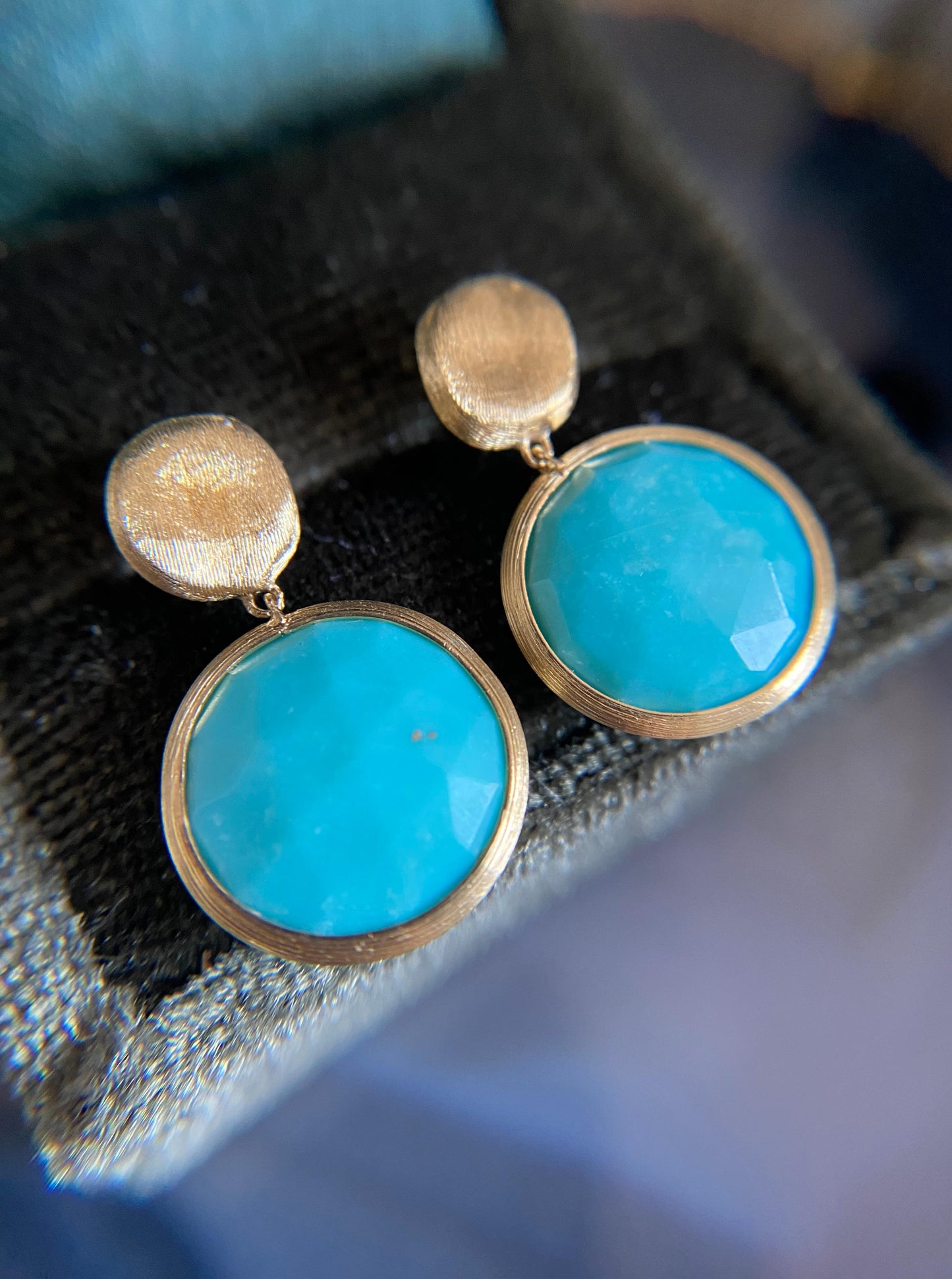 Estate Turquoise Dangle Earrings
