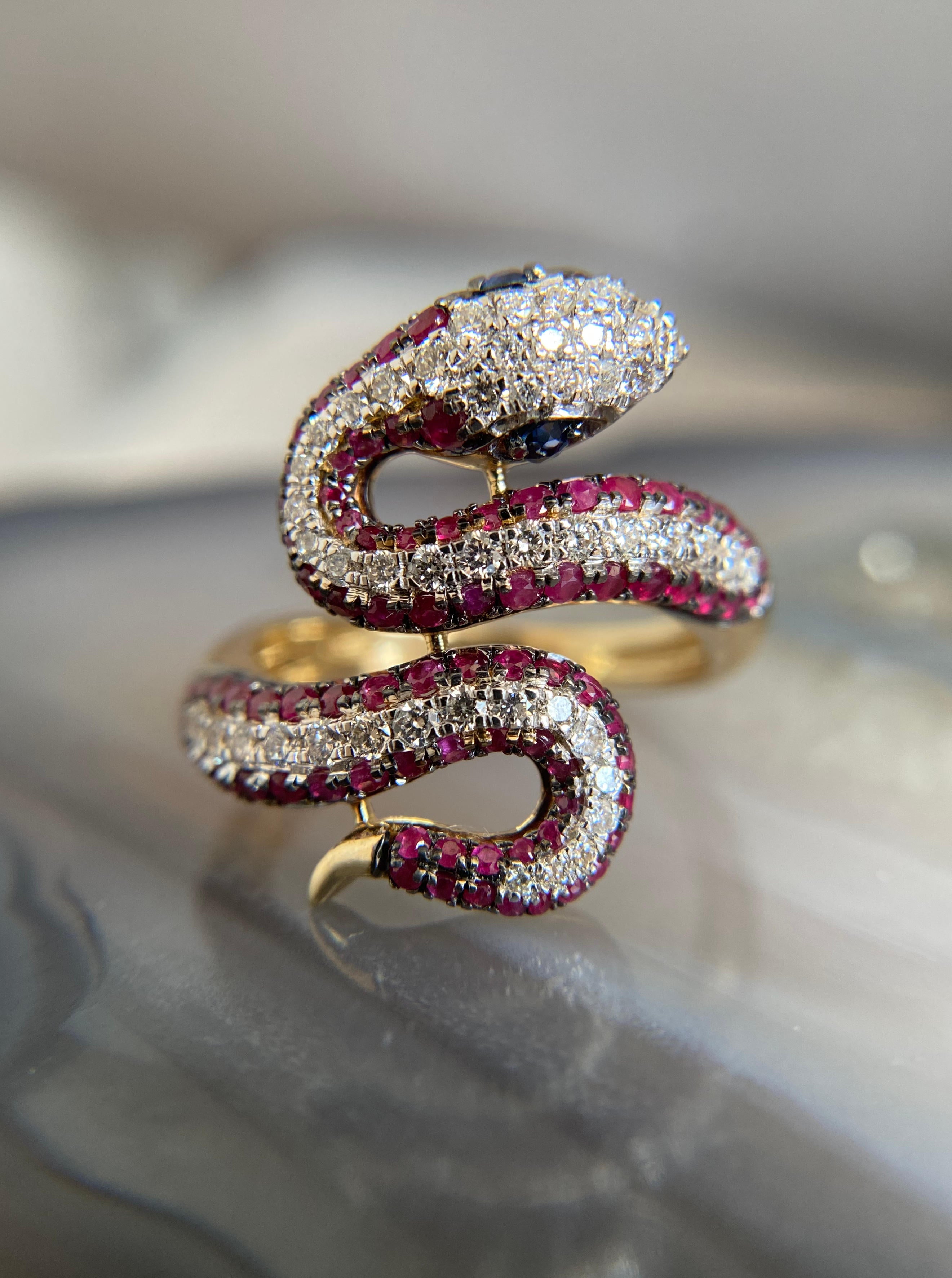 Diamond snake buy ring