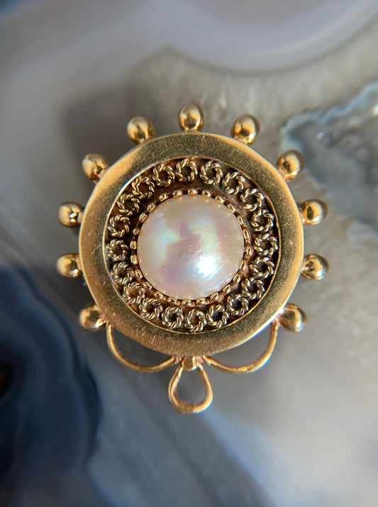 Vintage Convertible Mabe Brooch & Pendant