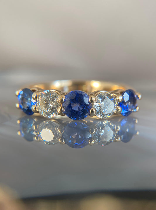 Sapphire & Diamond Band