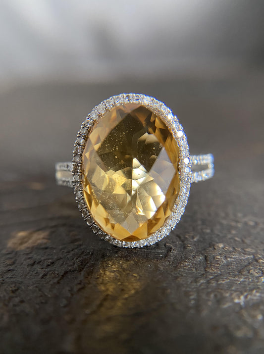 Citrine Cocktail Ring