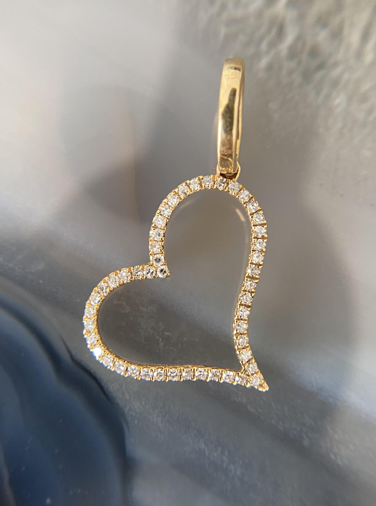 Diamond Heart Charm