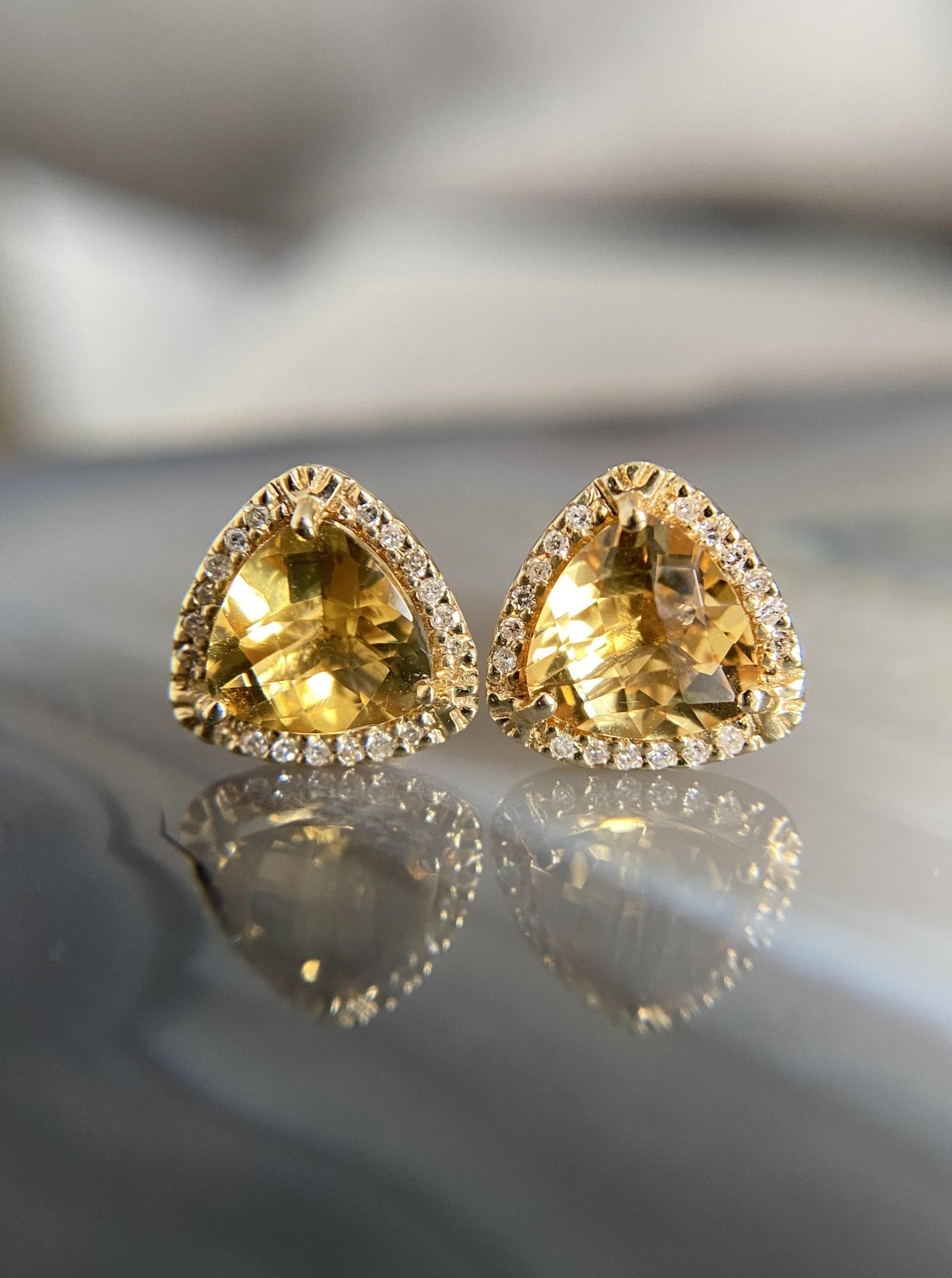 Estate Citrine Earrings