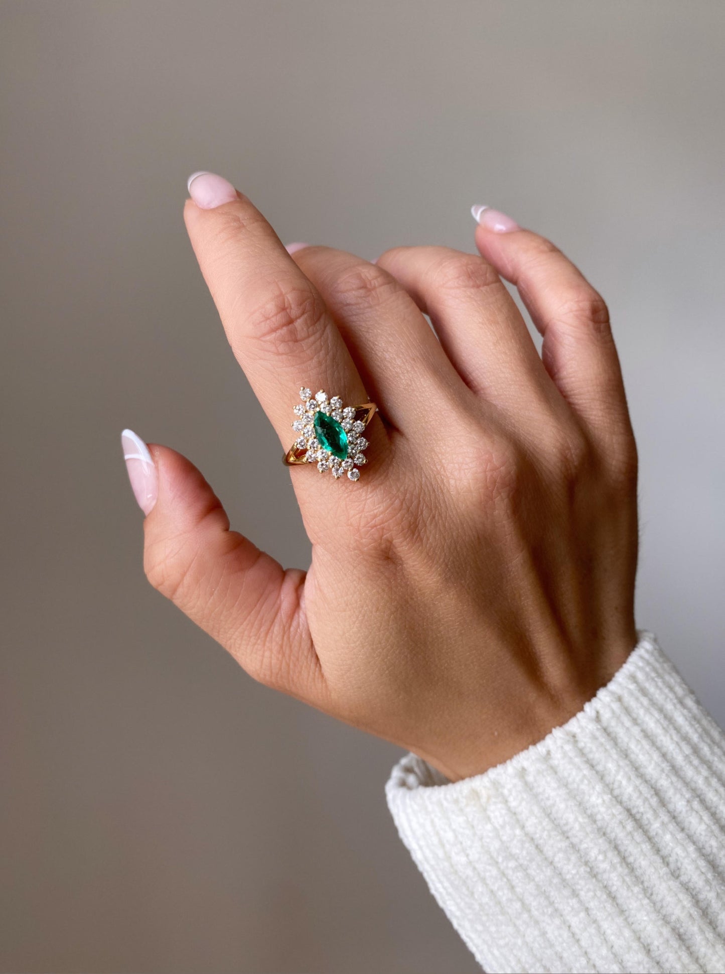 Vintage Emerald Cocktail Ring