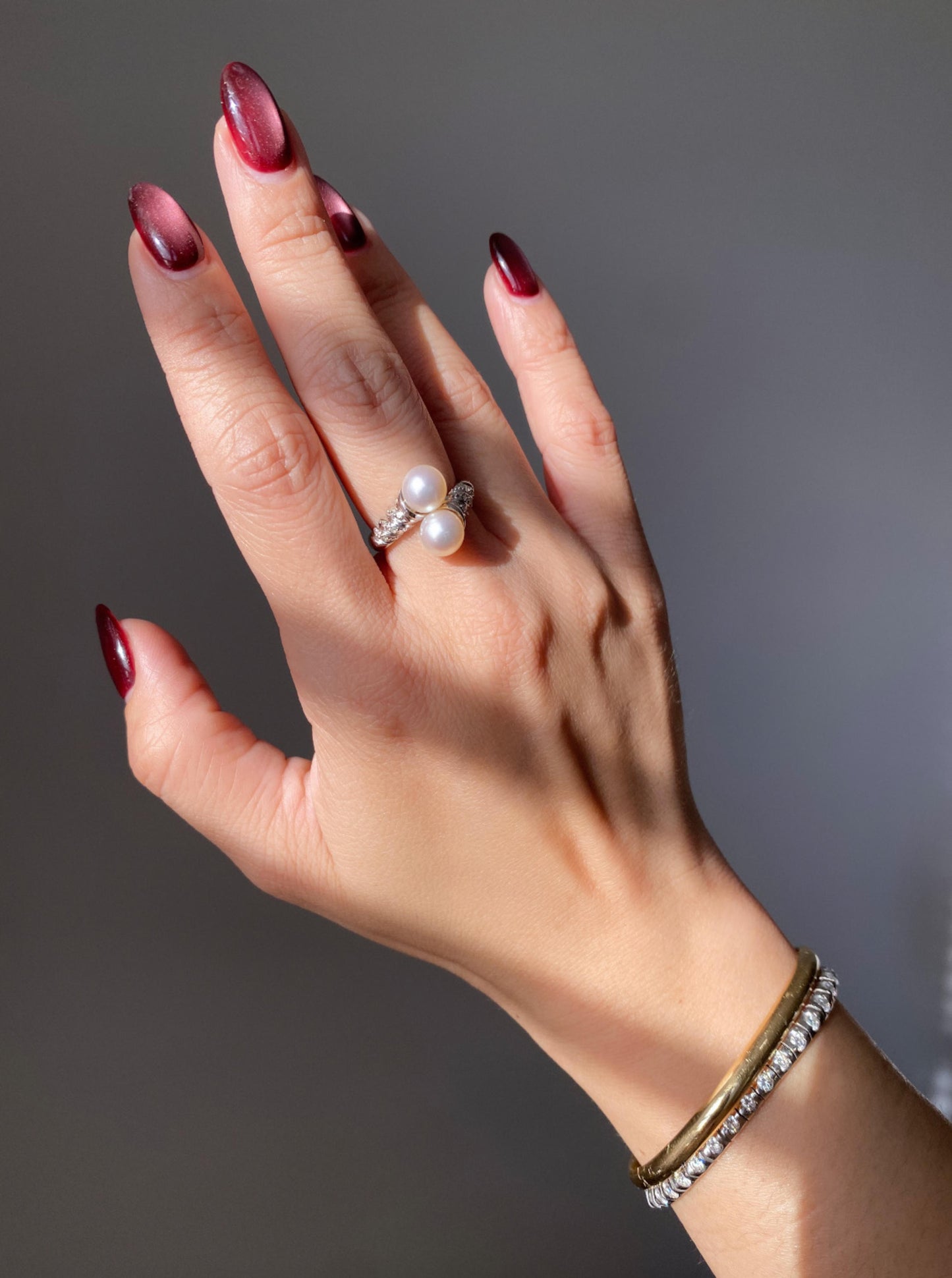 Pearl Toi Et Moi Ring