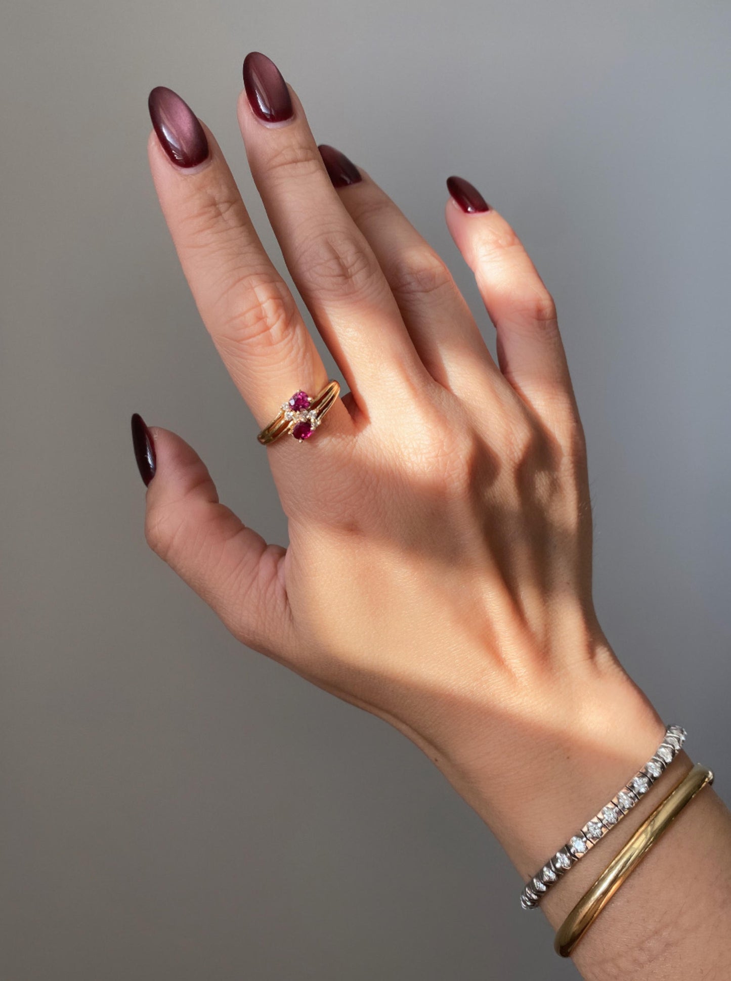 Ruby Toi Et Moi Ring