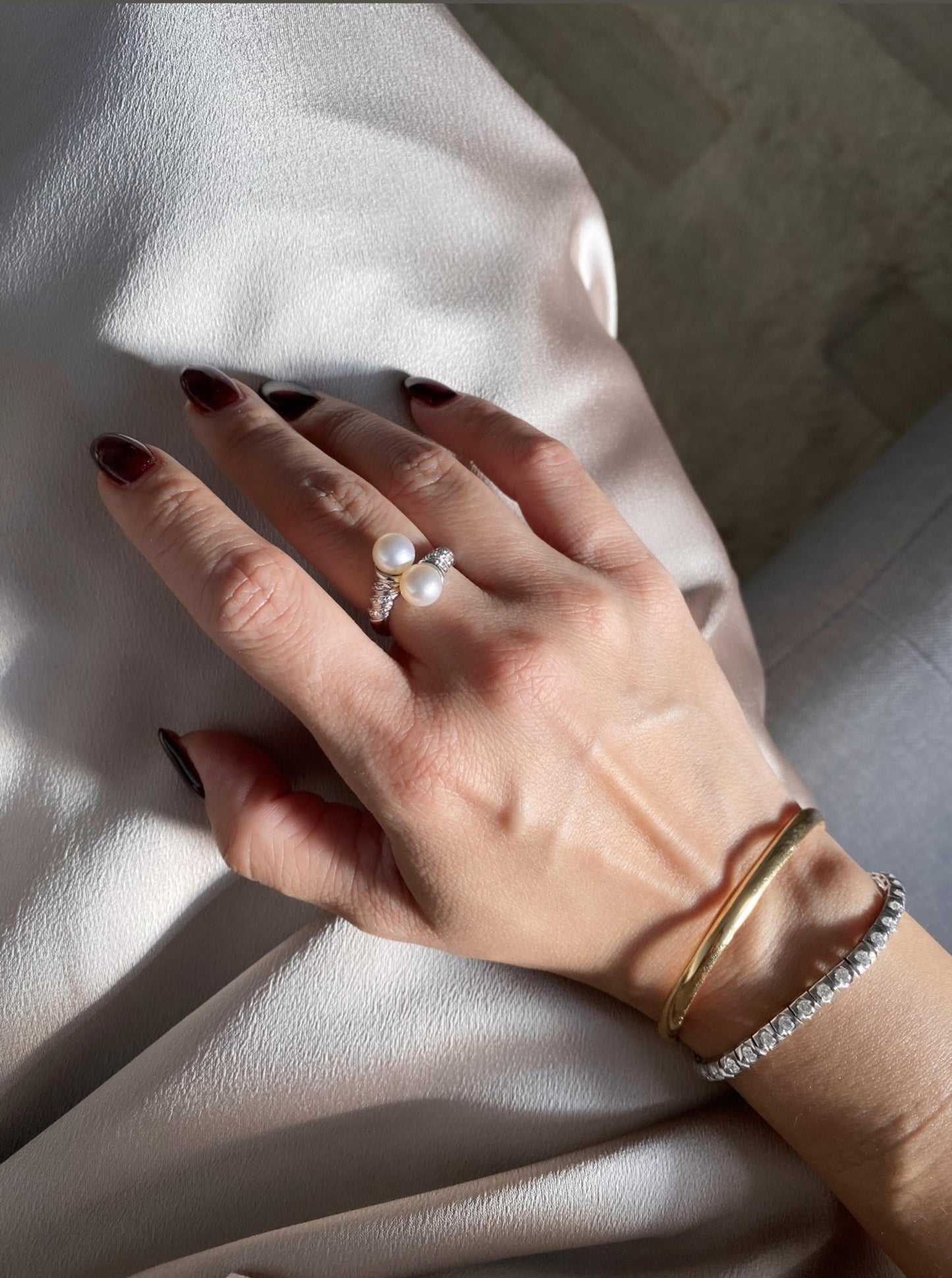 Pearl Toi Et Moi Ring