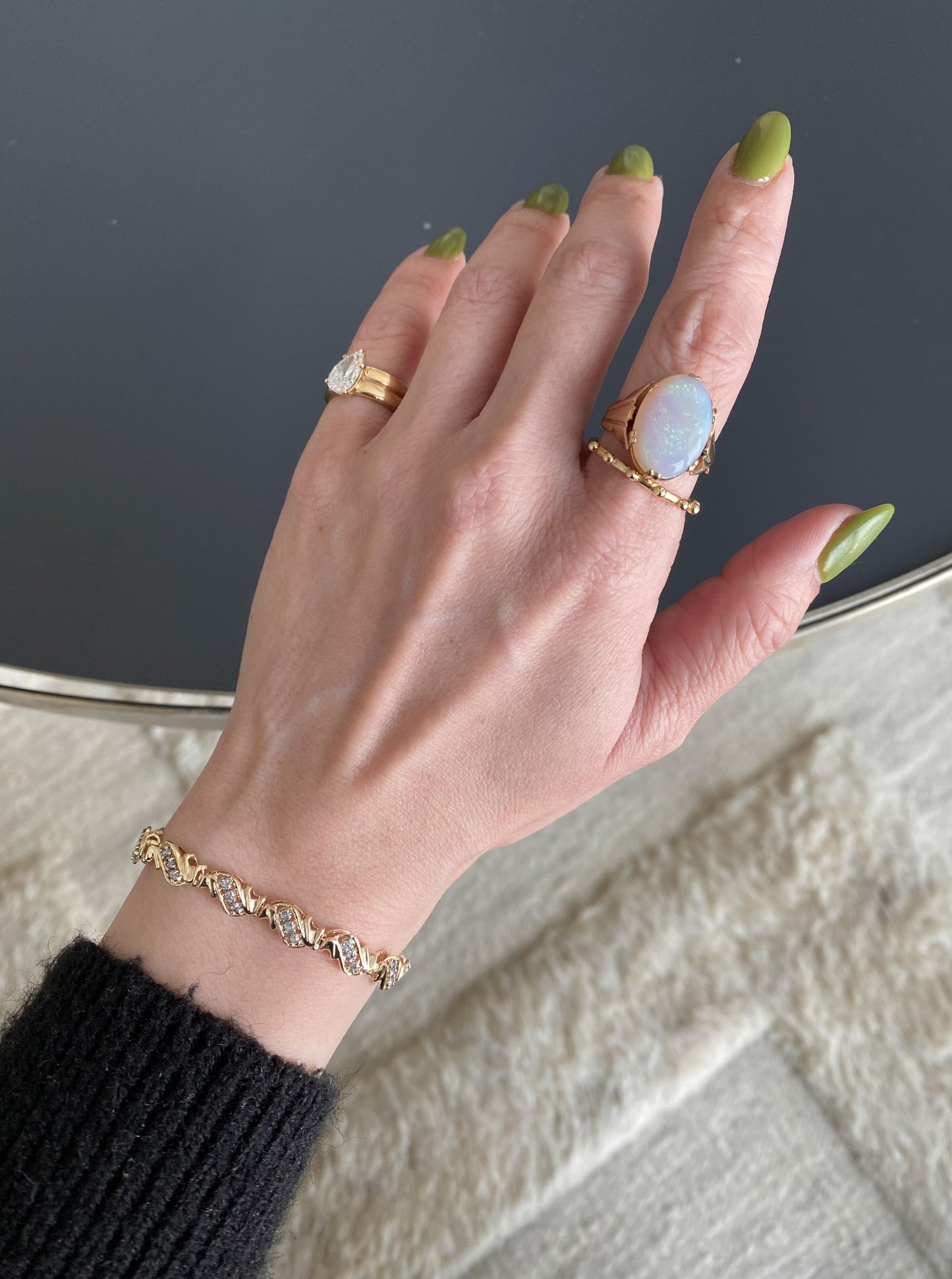 Vintage 10K Diamond Bracelet