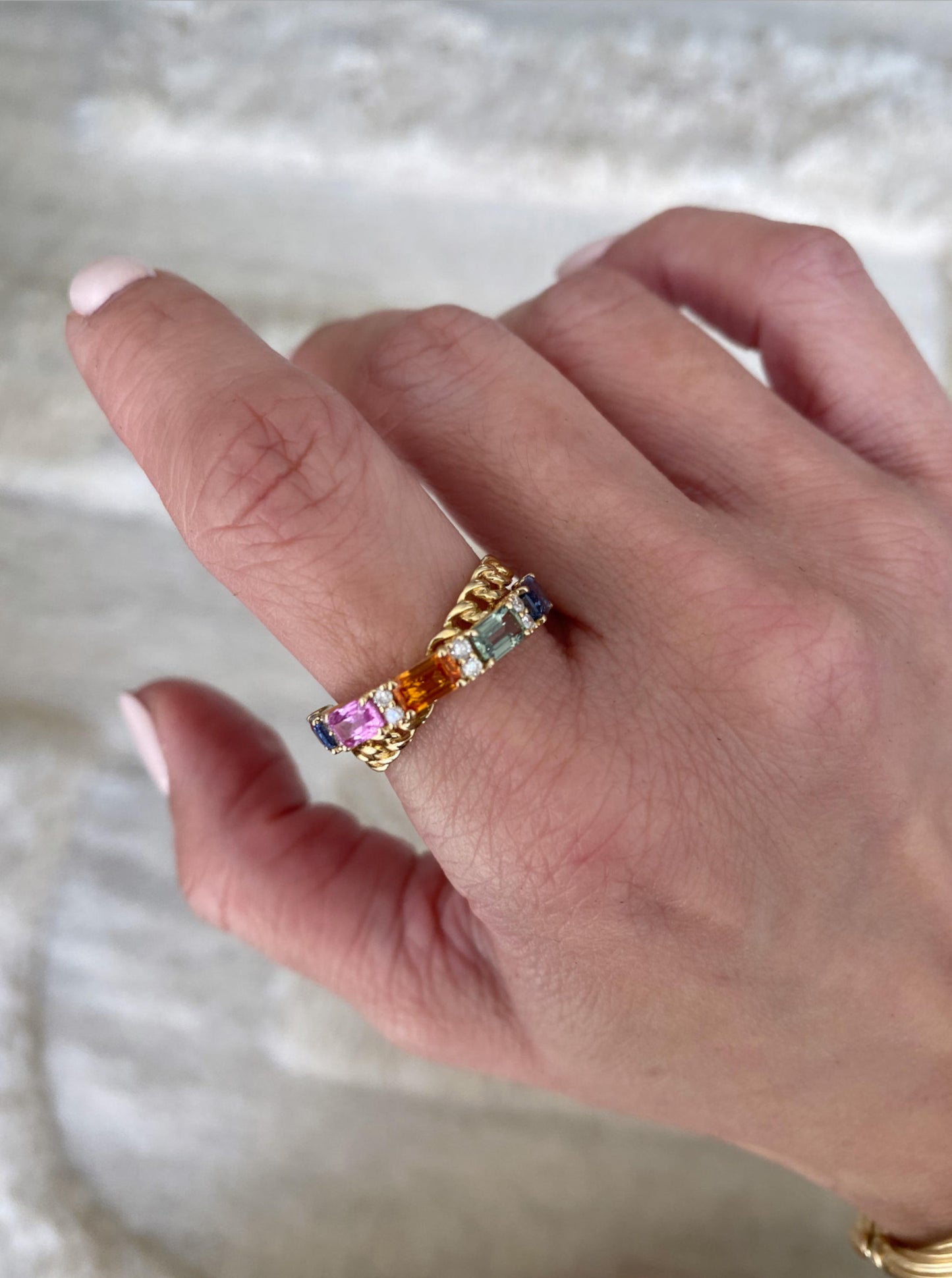 Criss Cross Muti Sapphire Band