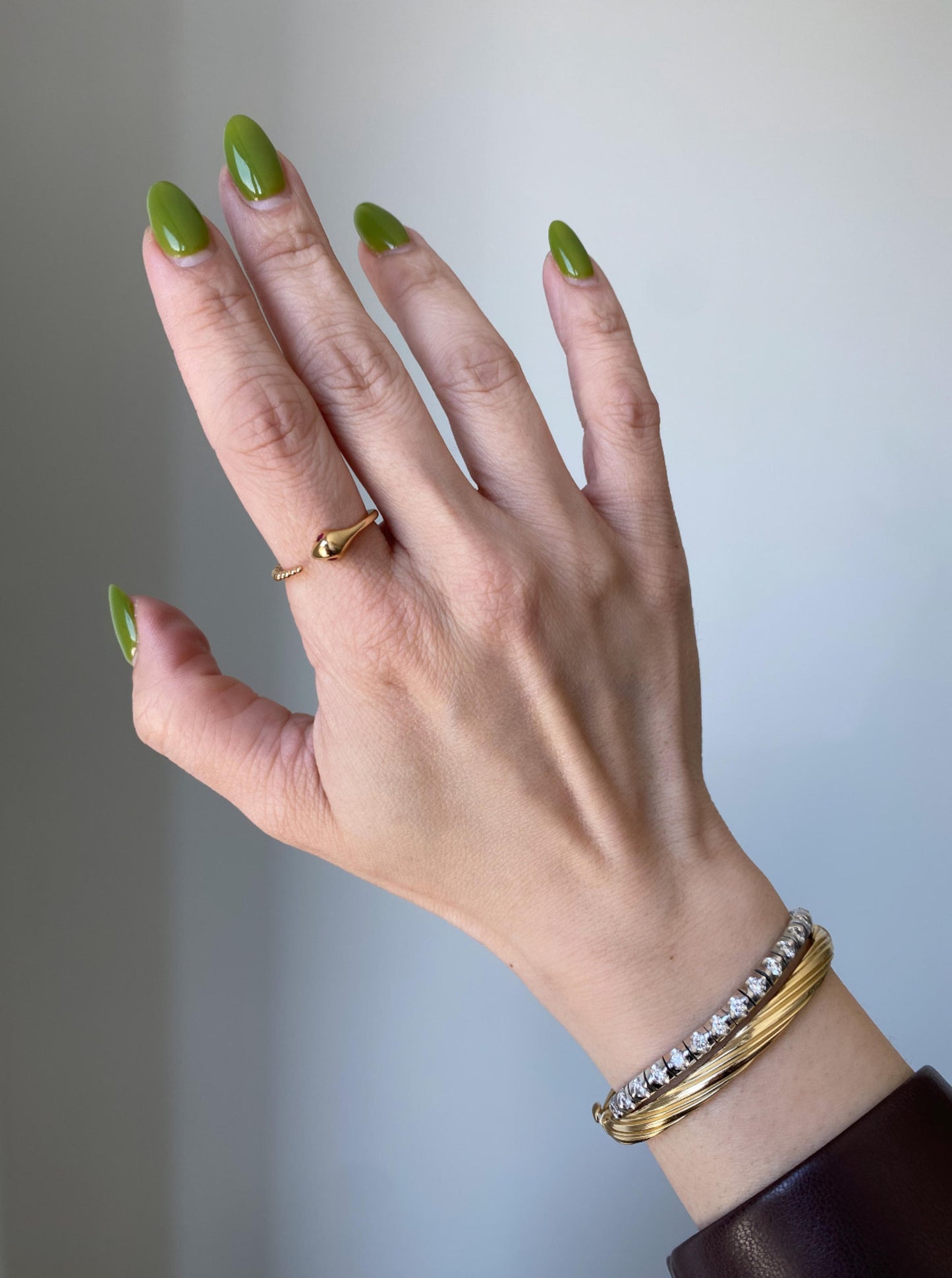 Ruby Eye Snake Ring