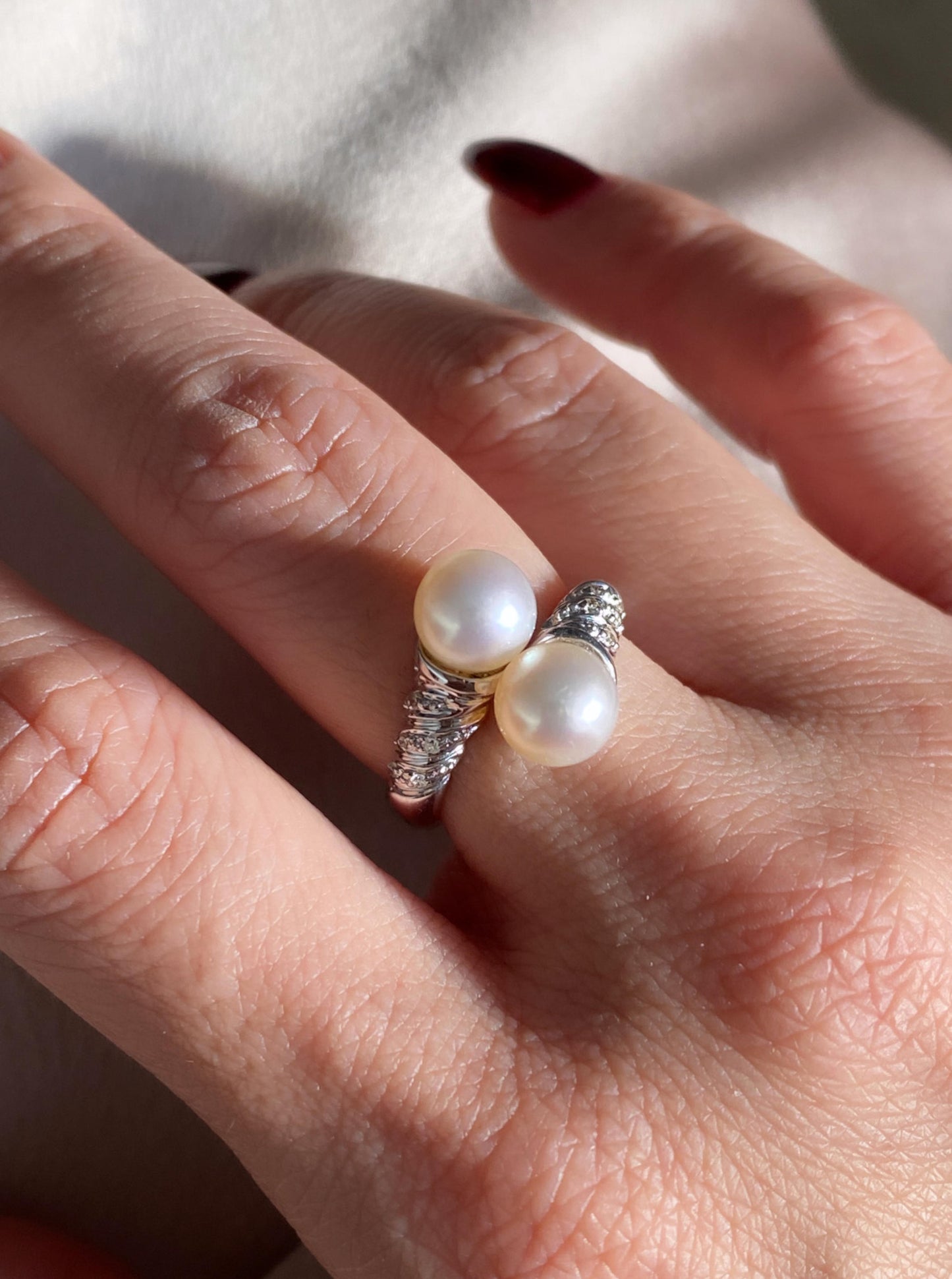 Pearl Toi Et Moi Ring